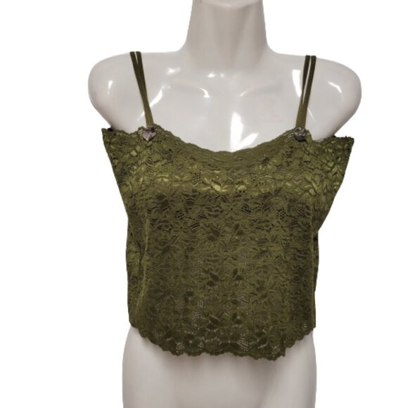 Lace Cami Crop Top Lace Bralette Stretchy Lace Camisole Lace Crop Tank Top - NEW - Picture 1 of 12